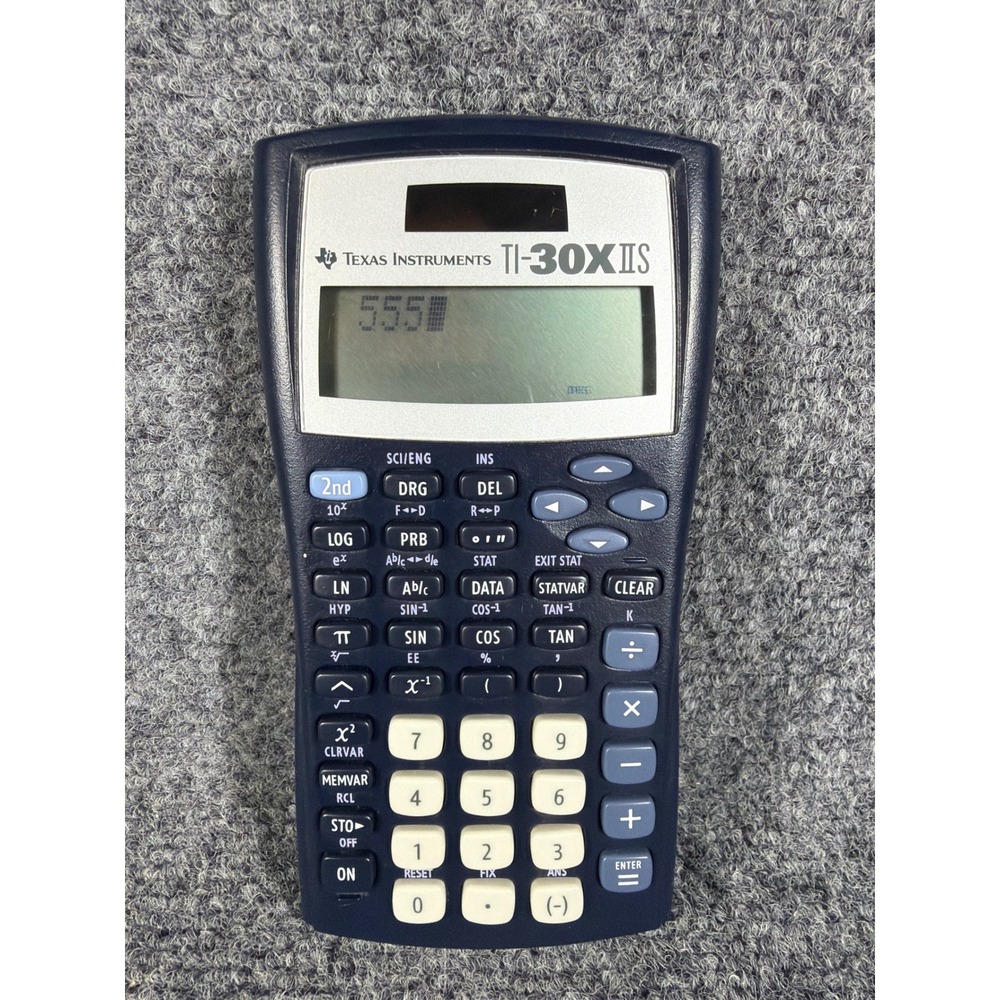 Texas Instruments TI-30XIIS Scientific Calculator Navy Blue 2-Line Display TI30X